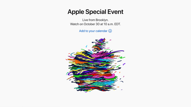 Apple Special Event. October 30, 2018.